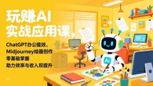 （17295期）玩赚AI实战应用课，ChatGPT办公提效、Midjourney绘画创作，零基础掌握，助力效率与收入双提升-中创网_分享创业项目_助您在家赚钱