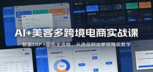 AI+美客多跨境电商实战课:智赢ERP +圆佑全流程,从选品到出单保姆级教学-中创网_分享创业项目_助您在家赚钱