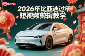 比亚迪过年短视频剪辑教学,车企短视频过年剪辑方案-中创网_分享创业项目_助您在家赚钱