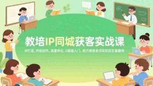 (17341期)教培IP同城获客实战课,IP打造、内容创作、流量转化,0基础入门,助力教培老师实现招生量翻倍-中创网_分享创业项目_助您在家赚钱