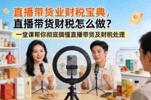 直播带货业财税宝典，直播带货财税怎么做？一堂课帮你彻底搞懂直播带货及财税处理-中创网_分享创业项目_助您在家赚钱