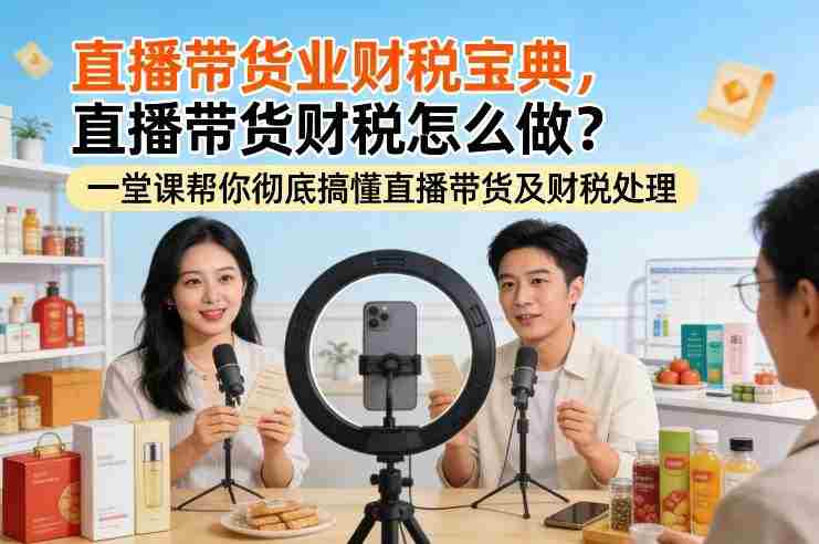 直播带货业财税宝典，直播带货财税怎么做？一堂课帮你彻底搞懂直播带货及财税处理-中创网_分享创业项目_助您在家赚钱