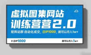 虚拟图集网站训练营2.0,矩阵站群自动化成交,日IP1000,就可以月入1w+-中创网_分享创业项目_助您在家赚钱