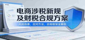 电商涉税新规及财税合规方案:风险自查,应对方法,合规框架全解析-中创网_分享创业项目_助您在家赚钱