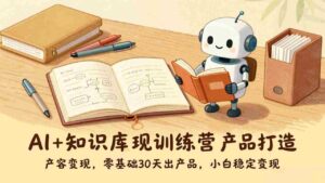 (17323期)AI+知识库变现训练营,产品打造、内容创作、全平台变现,零基础30天出产品,小白稳定变现-中创网_分享创业项目_助您在家赚钱