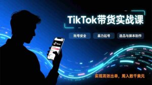 (17278期)TikTok带货实战课,涵盖账号安全、暴力起号、选品与脚本制作,实现高效出单,周入数千美元-中创网_分享创业项目_助您在家赚钱