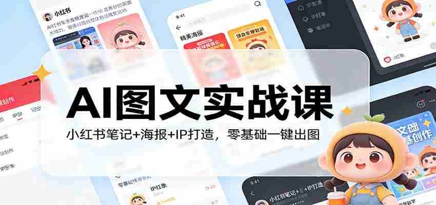 AI图文实战课：小红书笔记+海报+IP打造，零基础一键出图-中创网_分享创业项目_助您在家赚钱