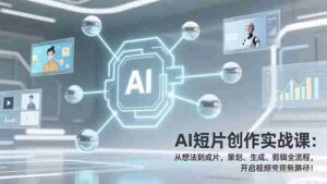 (17327期)AI短片创作实战课:从想法到成片,策划、生成、剪辑全流程,开启视频变现新路径!-中创网_分享创业项目_助您在家赚钱