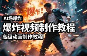 AI场景爆炸视频制作教程，利用人物实拍视频制作出高级的动画特效-中创网_分享创业项目_助您在家赚钱