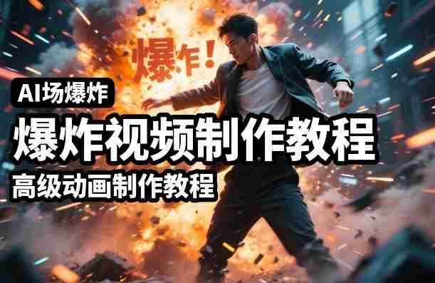AI场景爆炸视频制作教程，利用人物实拍视频制作出高级的动画特效-中创网_分享创业项目_助您在家赚钱