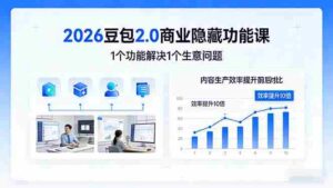 (17452期)2026豆包2.0商业隐藏功能课,1个功能解决1个生意问题,内容生产效率提升10倍-中创网_分享创业项目_助您在家赚钱