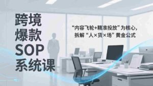 (17370期)跨境爆款SOP系统课,“内容飞轮+精准投放”为核心,拆解“人×货×场”黄金公式-中创网_分享创业项目_助您在家赚钱