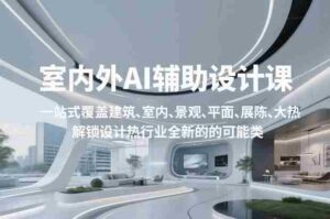 室内外AI设计课,一站式覆盖建筑、室内、景观、平面、展陈五大热门品类,解锁设计行业的全新可能-中创网_分享创业项目_助您在家赚钱