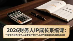 (17339期)2026财务人IP成长系统课:一套专为财务/会计从业者设计的个人品牌与副业变现系统解决方案-中创网_分享创业项目_助您在家赚钱