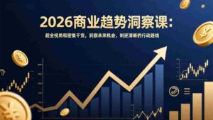 （17329期）2026商业趋势洞察课：超全视角和密集干货，洞察未来机会，制定清晰的行动路线-中创网_分享创业项目_助您在家赚钱
