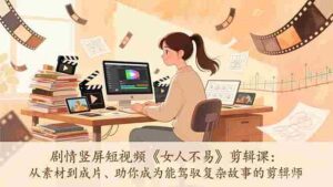 (17305期)剧情竖屏短视频《女人不易》剪辑课:从素材到成片、助你成为能驾驭复杂故事的剪辑师-中创网_分享创业项目_助您在家赚钱