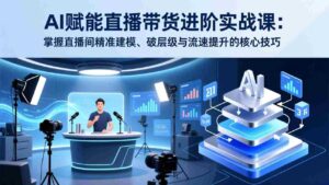 （17405期）AI赋能直播带货进阶实战课：掌握直播间精准建模、破层级与流速提升的核心技巧-中创网_分享创业项目_助您在家赚钱