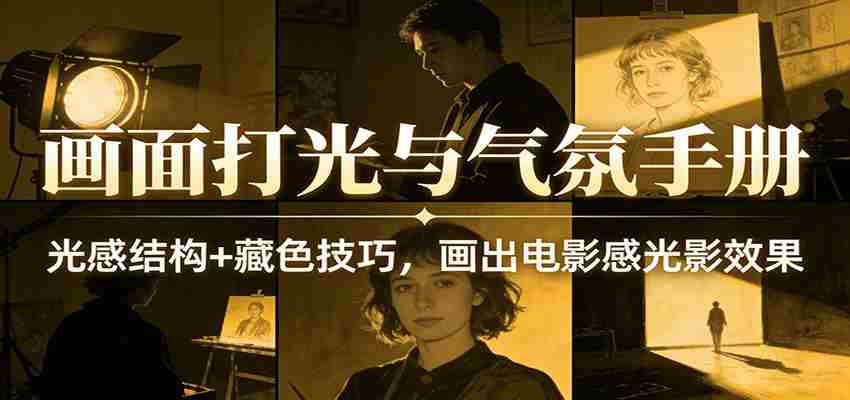 画面打光与气氛手册：光感结构+藏色技巧，画出电影感光影效果-中创网_分享创业项目_助您在家赚钱