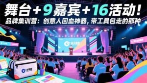 （17413期）舞台 + 9 嘉宾 + 16 活动！品牌集训营：创意人回血神器，带工具包走的那种-中创网_分享创业项目_助您在家赚钱