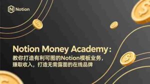 （17423期）Notion Money Academy：教你打造有利可图的Notion模板业务，赚取收入，打造无需露面的在线品牌-中创网_分享创业项目_助您在家赚钱