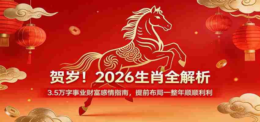 贺岁！2026生肖全解析，3.5万字事业财富感情指南，提前布局一整年顺顺利利-中创网_分享创业项目_助您在家赚钱