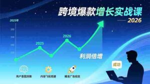 (17279期)跨境爆款增长实战课,教授用户意图洞察、内容飞轮搭建、精准广告投放,助力卖家2026年利润倍增-中创网_分享创业项目_助您在家赚钱