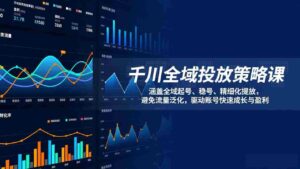 (17285期)千川全域投放策略课:涵盖全域起号、稳号、精细化投放,避免流量泛化,驱动账号快速成长与盈利-中创网_分享创业项目_助您在家赚钱