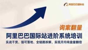 (17335期)阿里巴巴国际站进阶系统培训,实战干货、强可落地、全链路拆解,实现月均询盘量翻倍-中创网_分享创业项目_助您在家赚钱