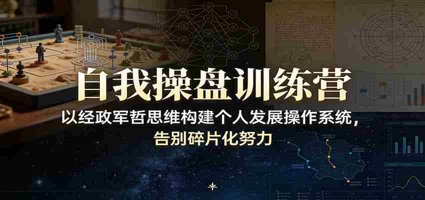 自我操盘训练营：以经政军哲思维构建个人发展操作系统，告别碎片化努力-中创网_分享创业项目_助您在家赚钱