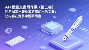 (17382期)AI+顶级文案写作课(第二卷):利用AI写出转化率更高的出色文案:让内容在竞争中脱颖而出-中创网_分享创业项目_助您在家赚钱