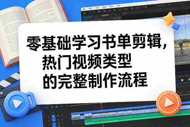 零基础学习书单剪辑,热门视频类型的完整制作流程(更新2026)