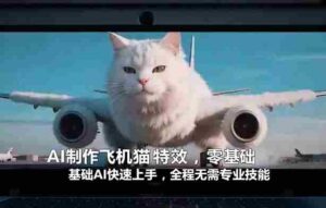 AI制作飞机猫特效,零基础AI快速上手,全程无需专业技能-中创网_分享创业项目_助您在家赚钱