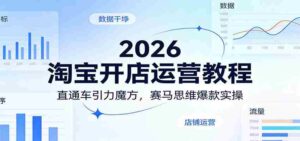 2026淘宝开店运营教程：直通车引力魔方，赛马思维爆款实操-中创网_分享创业项目_助您在家赚钱