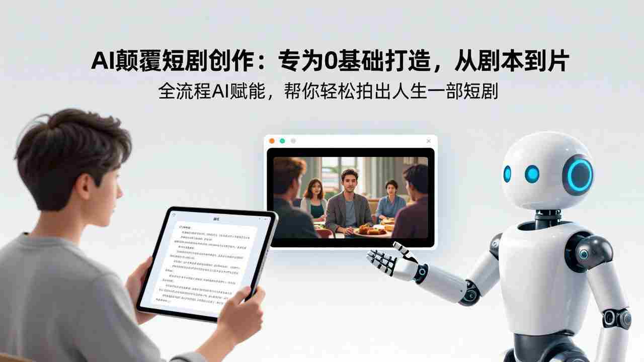 （17564期）AI颠覆短剧创作：专为0基础打造，从剧本到成片全流程AI赋能，帮你轻松拍出人生第一部短剧-中创网_分享创业项目_助您在家赚钱