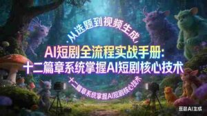 (17620期)AI 短剧全流程实战手册:从选题到视频生成,十二篇章系统掌握 AI 短剧核心技术-中创网_分享创业项目_助您在家赚钱
