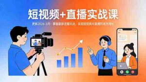 (17632期)短视频+直播实战课-更新2026-3月:掌握最新流量玩法,实现短视频与直播的高效增长-中创网_分享创业项目_助您在家赚钱