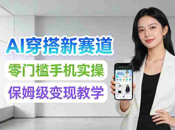 2026年AI穿搭新赛道,零门槛手机实操,保姆级变现教学
