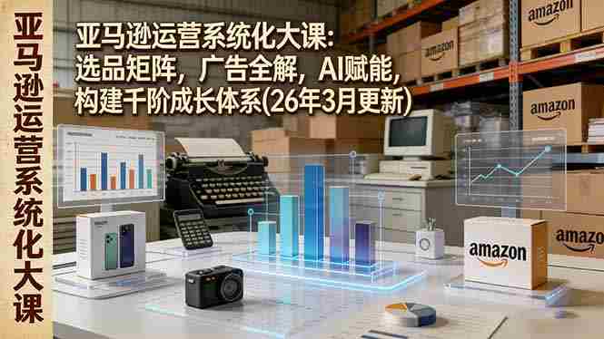 （17622期）亚马逊运营系统化大课：选品矩阵，广告全解，AI赋能，构建千阶成长体系(26年3月更新)-中创网_分享创业项目_助您在家赚钱