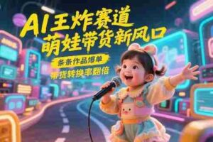 AI王炸赛道，萌娃带货新风口，条条作品爆单，带货转换率翻倍，核心逻辑拆解-中创网_分享创业项目_助您在家赚钱
