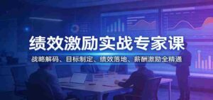 绩效激励实战专家课：战略解码、目标制定、绩效落地、薪酬激励全精通-中创网_分享创业项目_助您在家赚钱