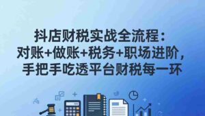 (17677期)抖店财税实操全流程:对账+做账+税务+职场进阶,手把手吃透平台财税每一环-中创网_分享创业项目_助您在家赚钱