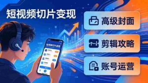 (17758期)短视频切片变现速成班2.0:高级封面+剪辑攻略+账号运营,0基础小白快速入局副业-中创网_分享创业项目_助您在家赚钱