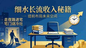 (17836期)某付费文章:细水长流收入秘籍:走夜路进宅门烧冷灶,提前布局未来空间-中创网_分享创业项目_助您在家赚钱