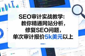 SEO审计实战教学:教你精通网站分析,修复SEO问题,单次审计报价5k美元以上-中创网_分享创业项目_助您在家赚钱