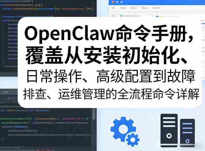 OpenClaw命令手册，覆盖从安装初始化、日常操作、高级配置到故障排查、运维管理的全流程命令详解-中创网_分享创业项目_助您在家赚钱