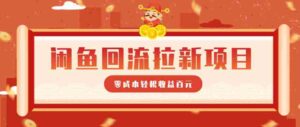 零门槛闲鱼回流拉新项目，非常适合新手操作，轻松收益几百元-中创网_分享创业项目_助您在家赚钱