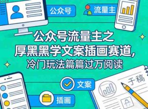 公众号流量主之厚黑学文案插画赛道,冷门玩法篇篇过万阅读-中创网_分享创业项目_助您在家赚钱