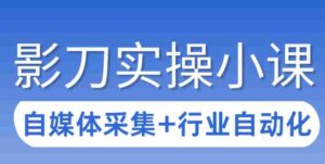 3天攻克影刀RPA:自媒体数据采集+行业自动化全流程-中创网_分享创业项目_助您在家赚钱