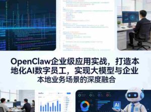 OpenClaw企业级应用实战,打造本地化AI数字员工,实现大模型与企业本地业务场景的深度融合-中创网_分享创业项目_助您在家赚钱
