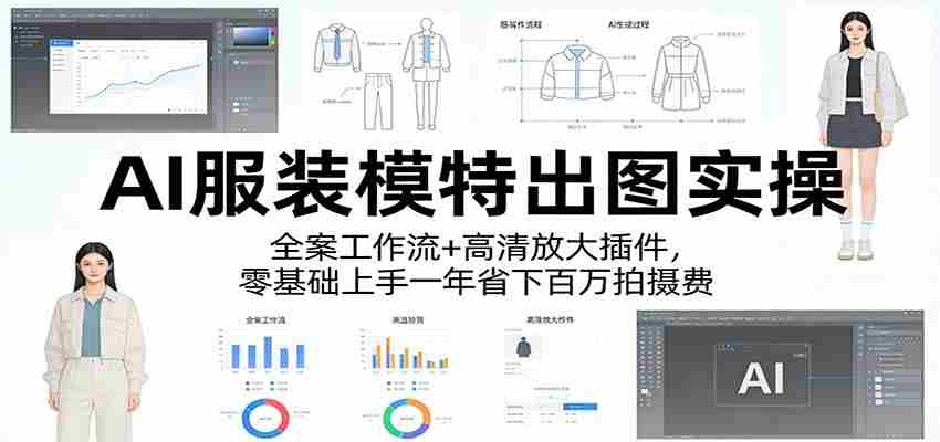 AI服装模特出图实操：全案工作流+ 高清放大插件，零基础上手一年省下百万拍摄费-中创网_分享创业项目_助您在家赚钱